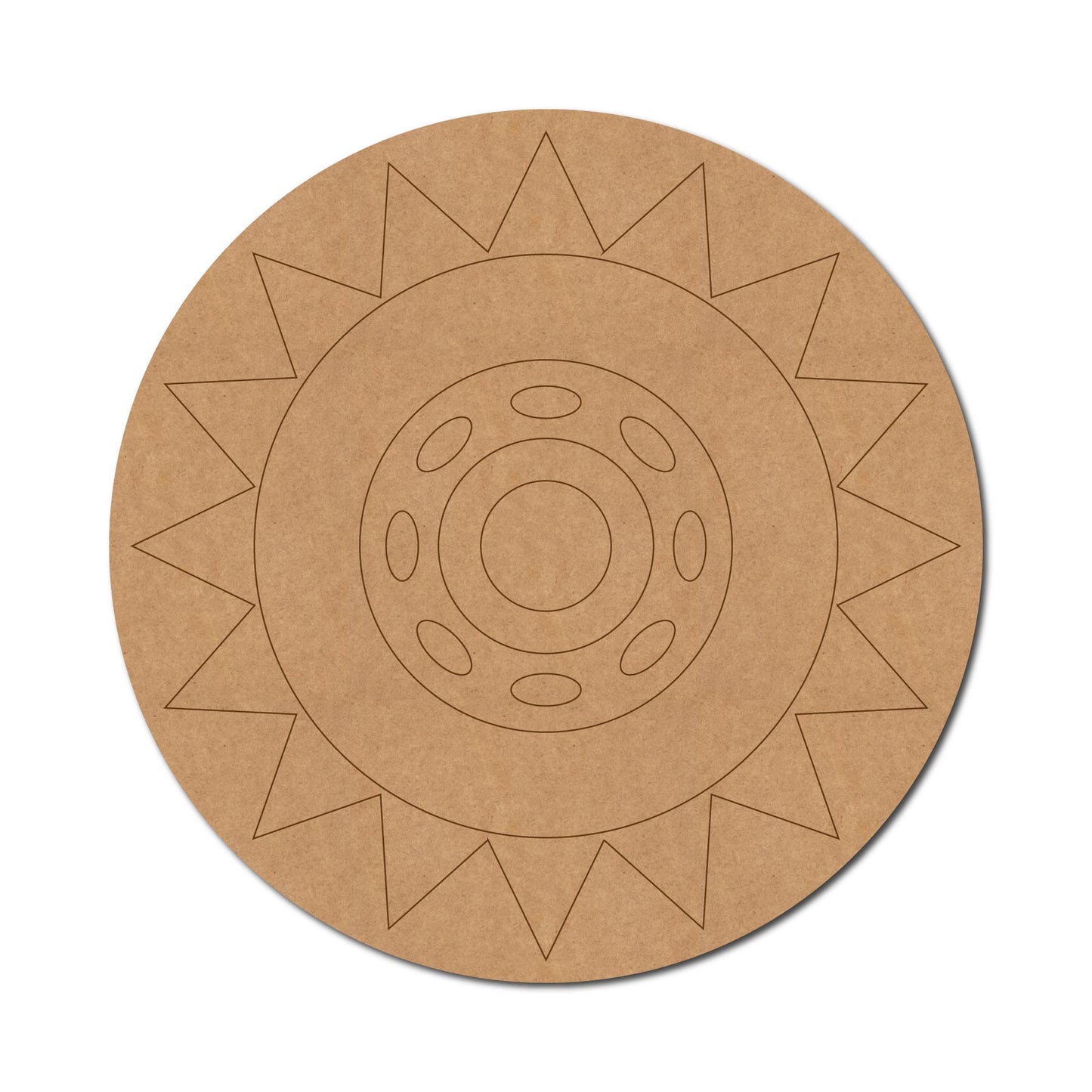 Mandala Pre Marked Round MDF Design 24