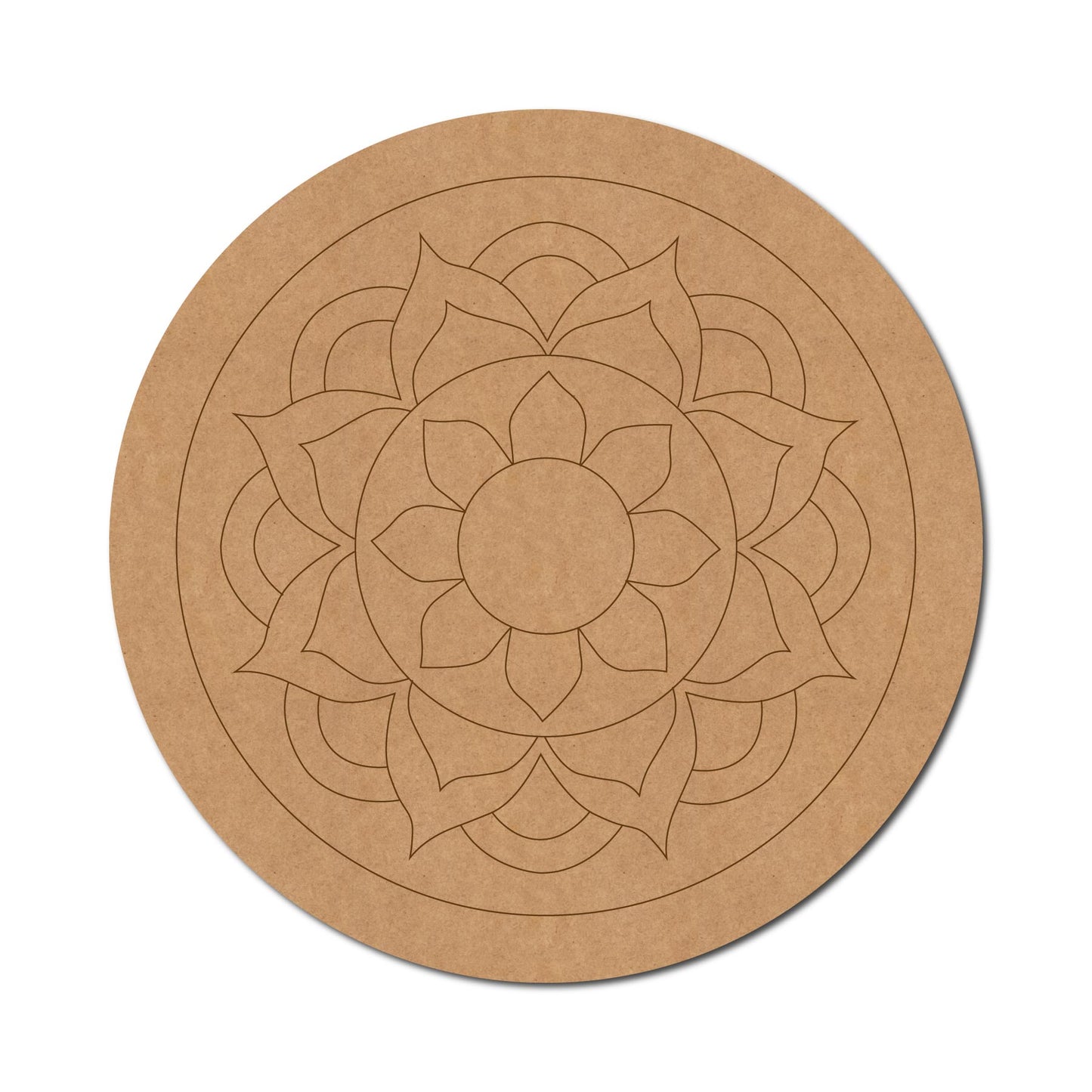 Mandala Pre Marked Round MDF Design 4
