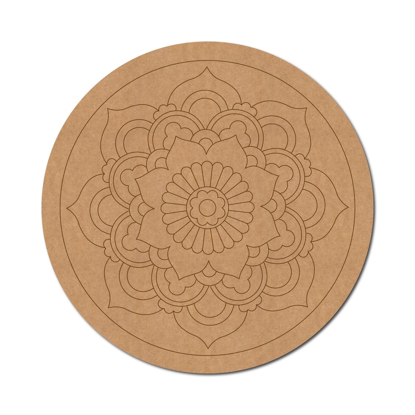 Mandala Pre Marked Round MDF Design 7