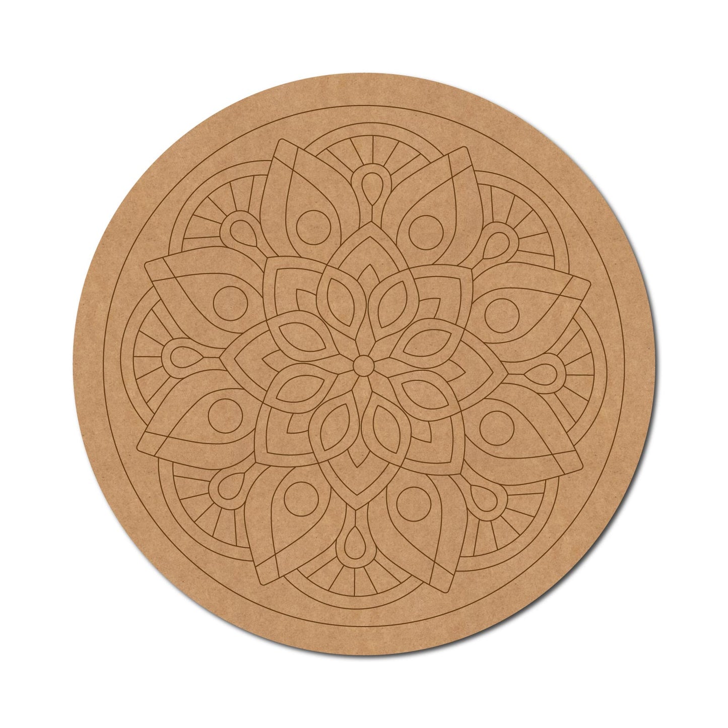 Mandala Pre Marked Round MDF Design 8