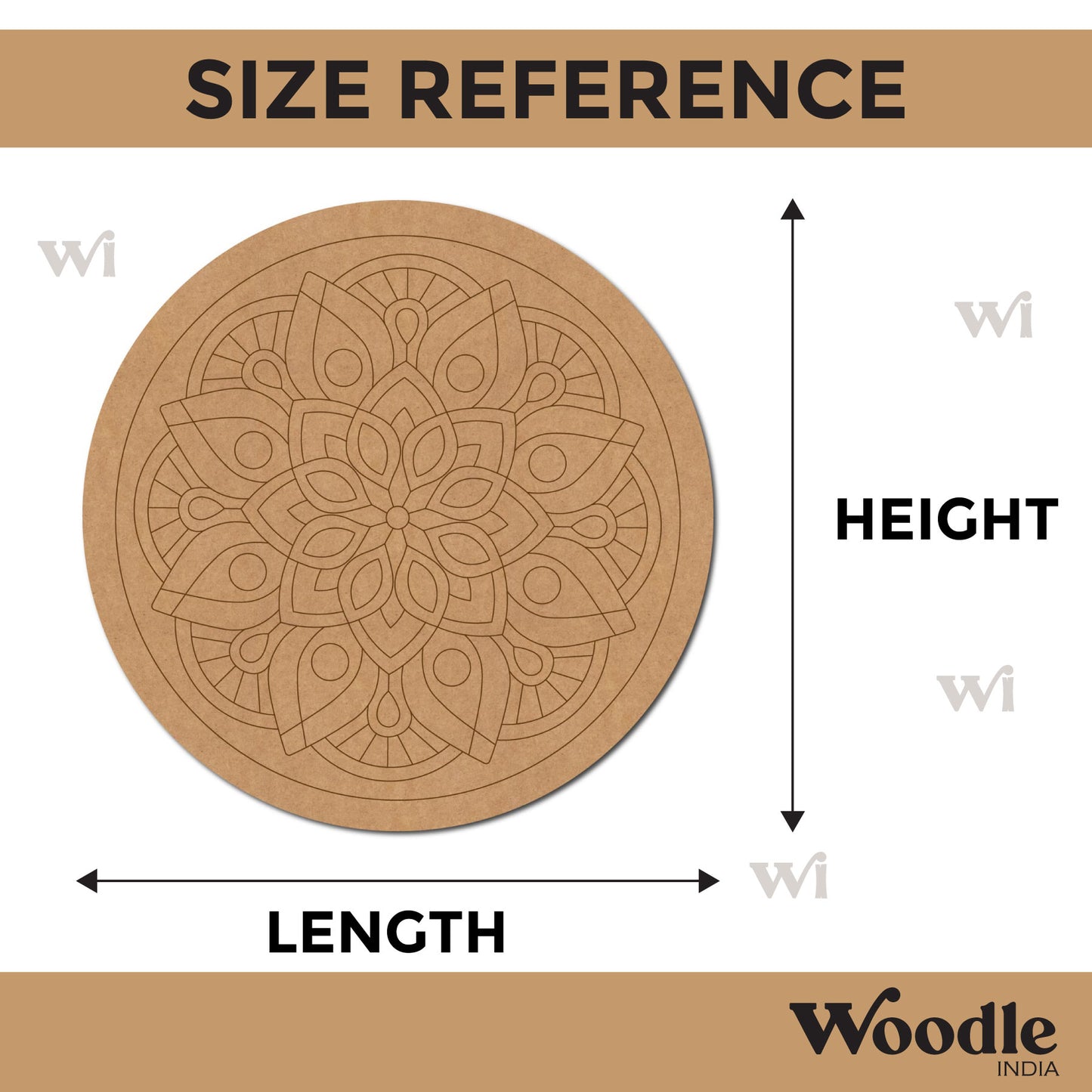 Mandala Pre Marked Round MDF Design 8