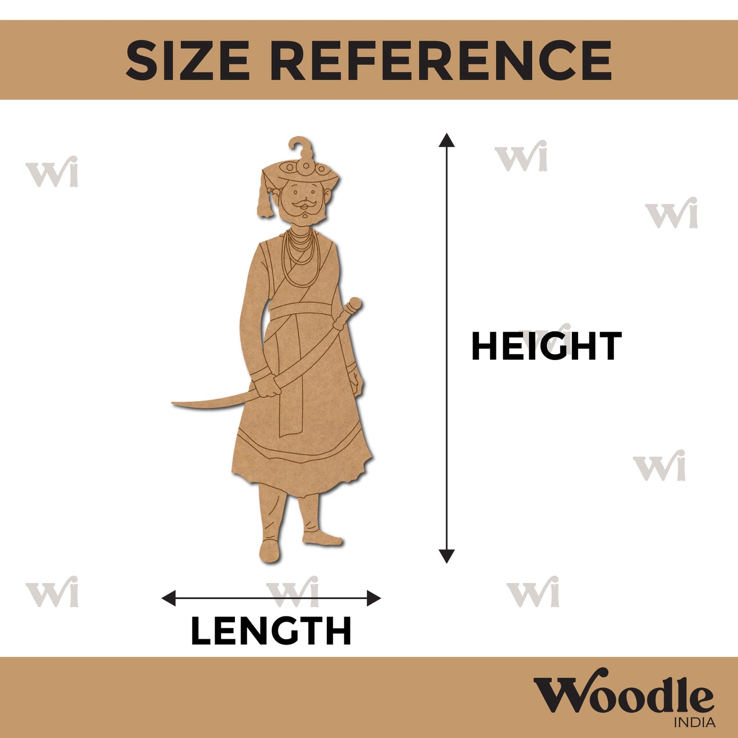 Maratha General Pre Marked MDF Design 1