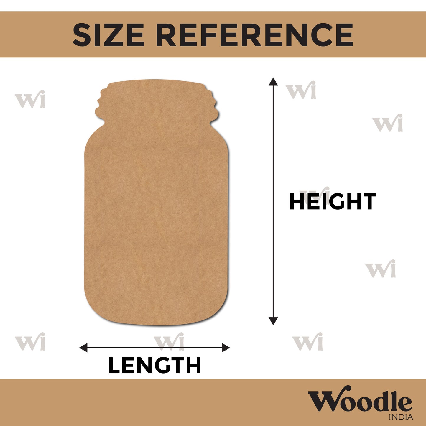 Mason Jar Cutout MDF Design 1