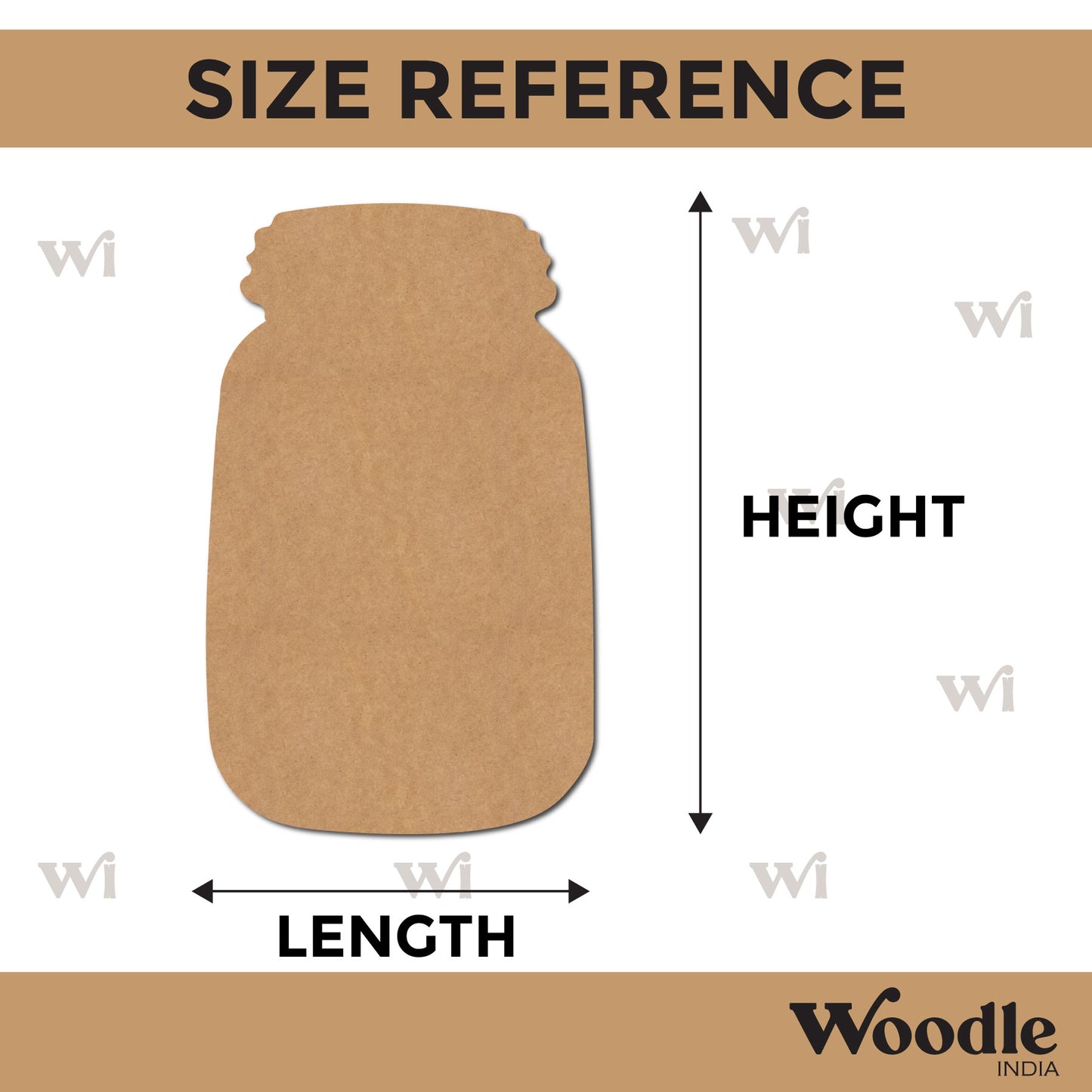 Mason Jar Cutout MDF Design 2