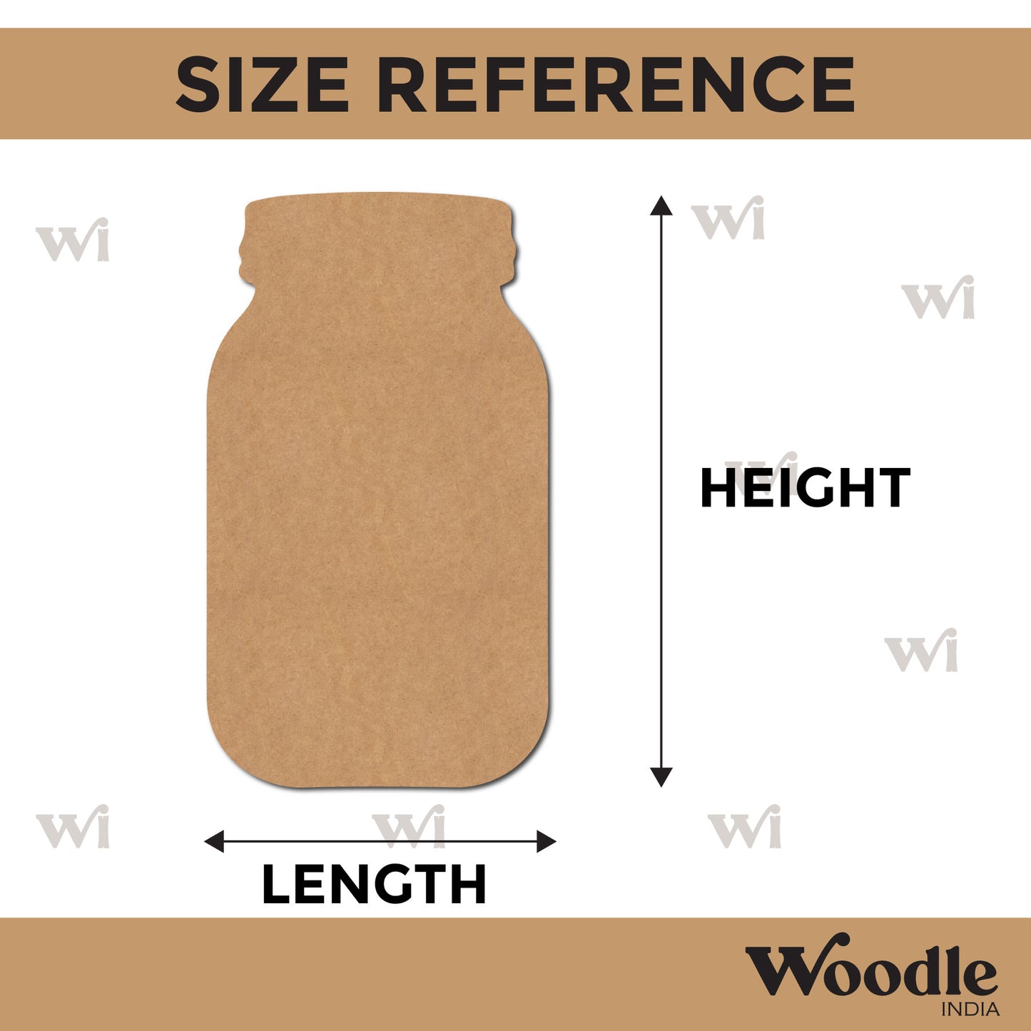 Mason Jar Cutout MDF Design 3