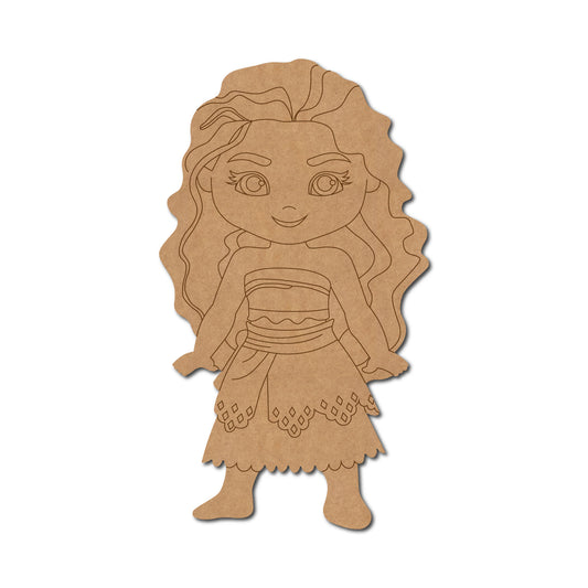 Moana Disney Girl Pre Marked MDF Design 1