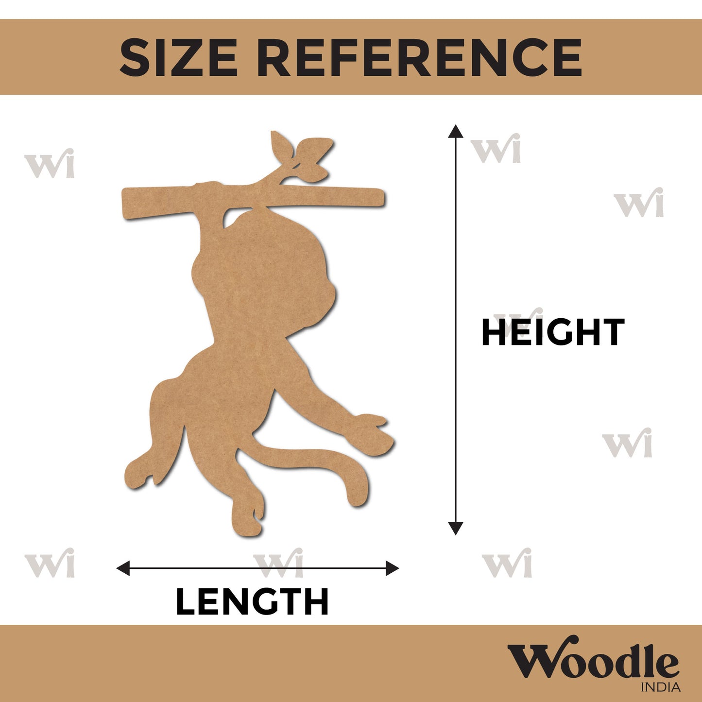 Monkey Cutout MDF Design 1
