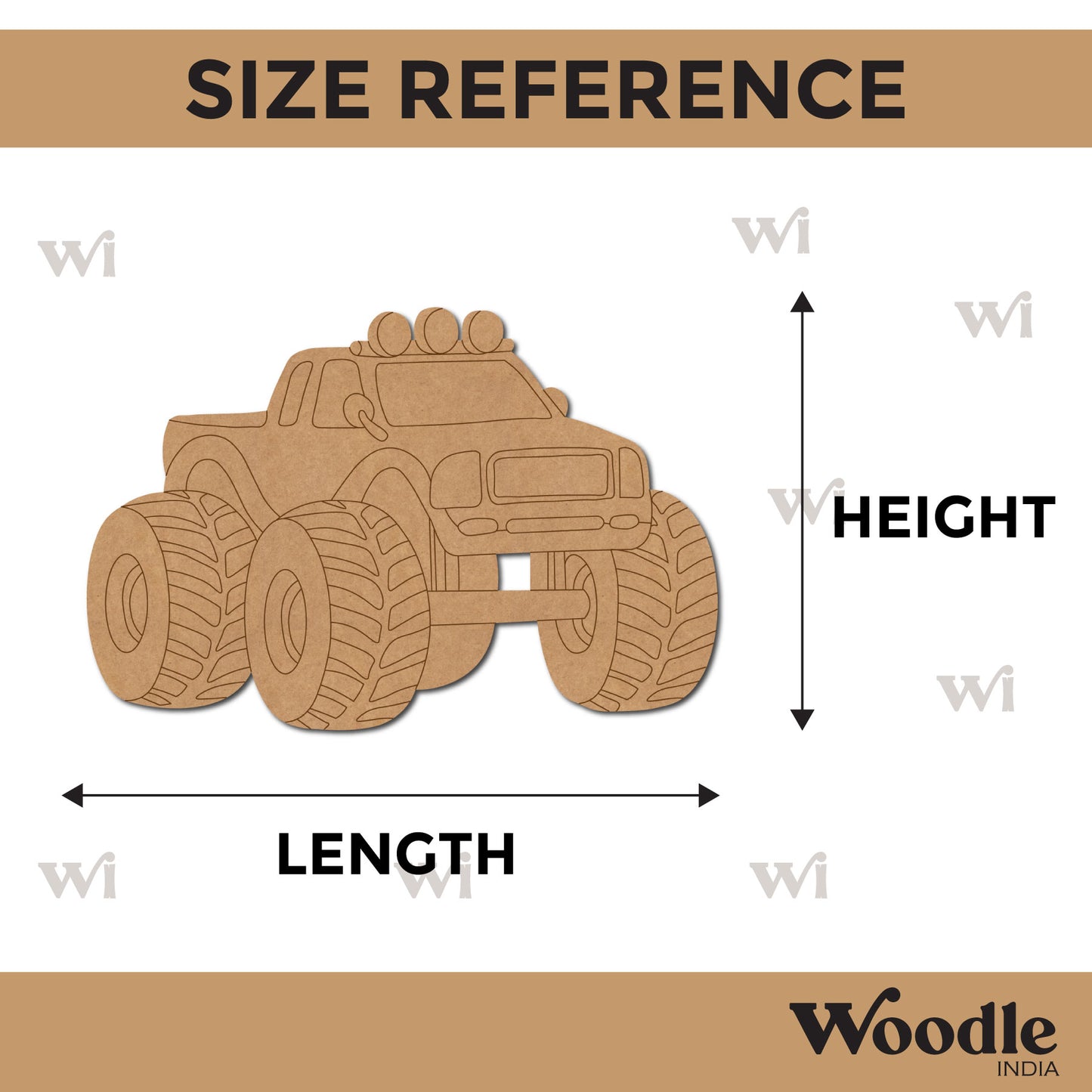 Monster Truck Pre Marked MDF Design 2