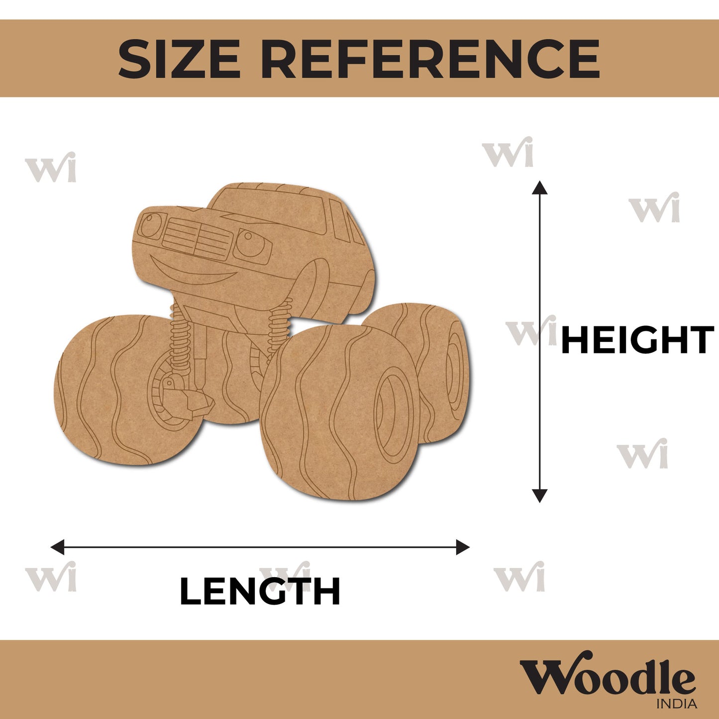 Monster Truck Pre Marked MDF Design 4