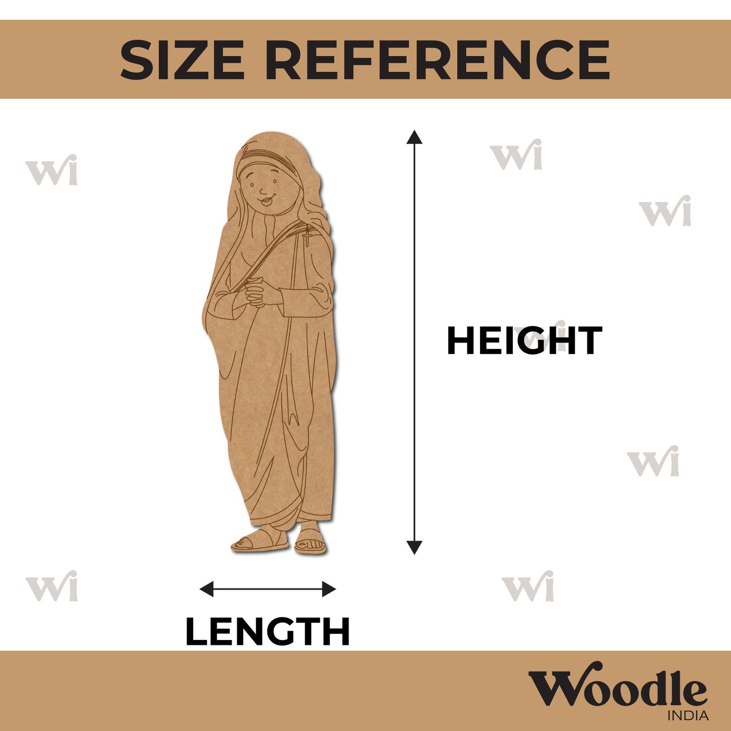 Mother Teresa Pre Marked MDF Design 1