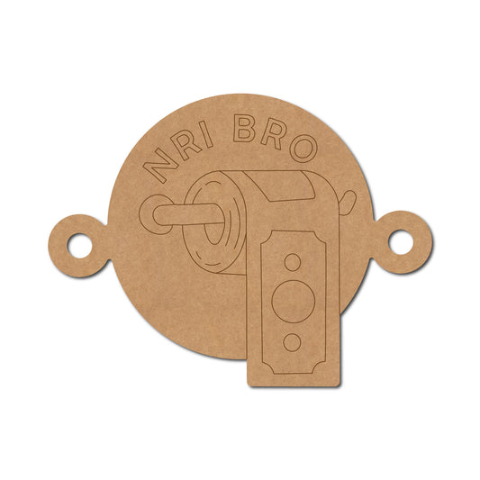 NRI Bro Rakhi Pre Marked MDF Design 1