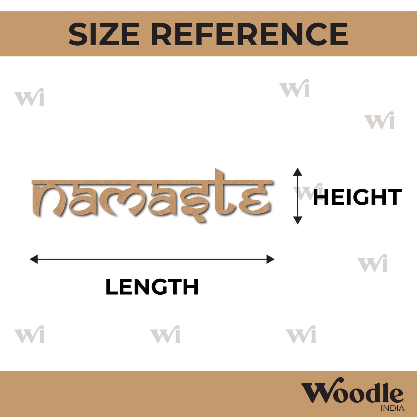 Namaste Text Cutout MDF Design 1