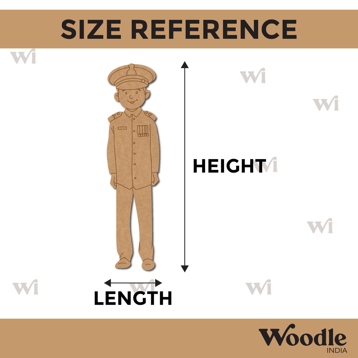 Navy Pilot Man Pre Marked MDF Design 1