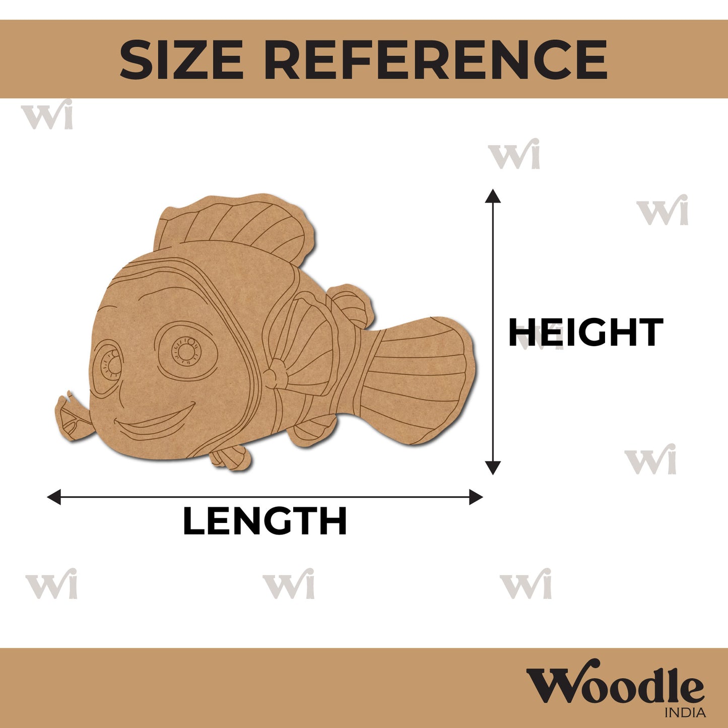 Nemo Fish Finding Nemo Cartoon Pre Marked MDF Design 1