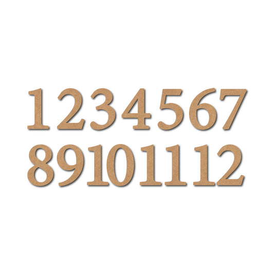 Numbers Set Clock Cutout MDF Design