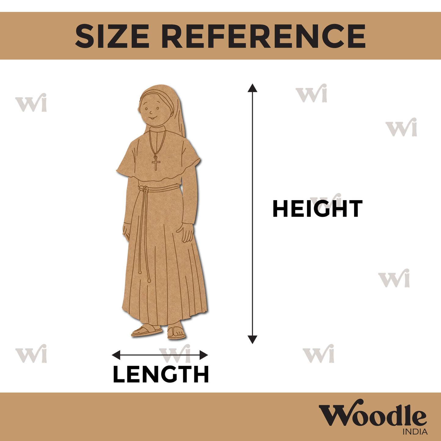Nun Pre Marked MDF Design 2