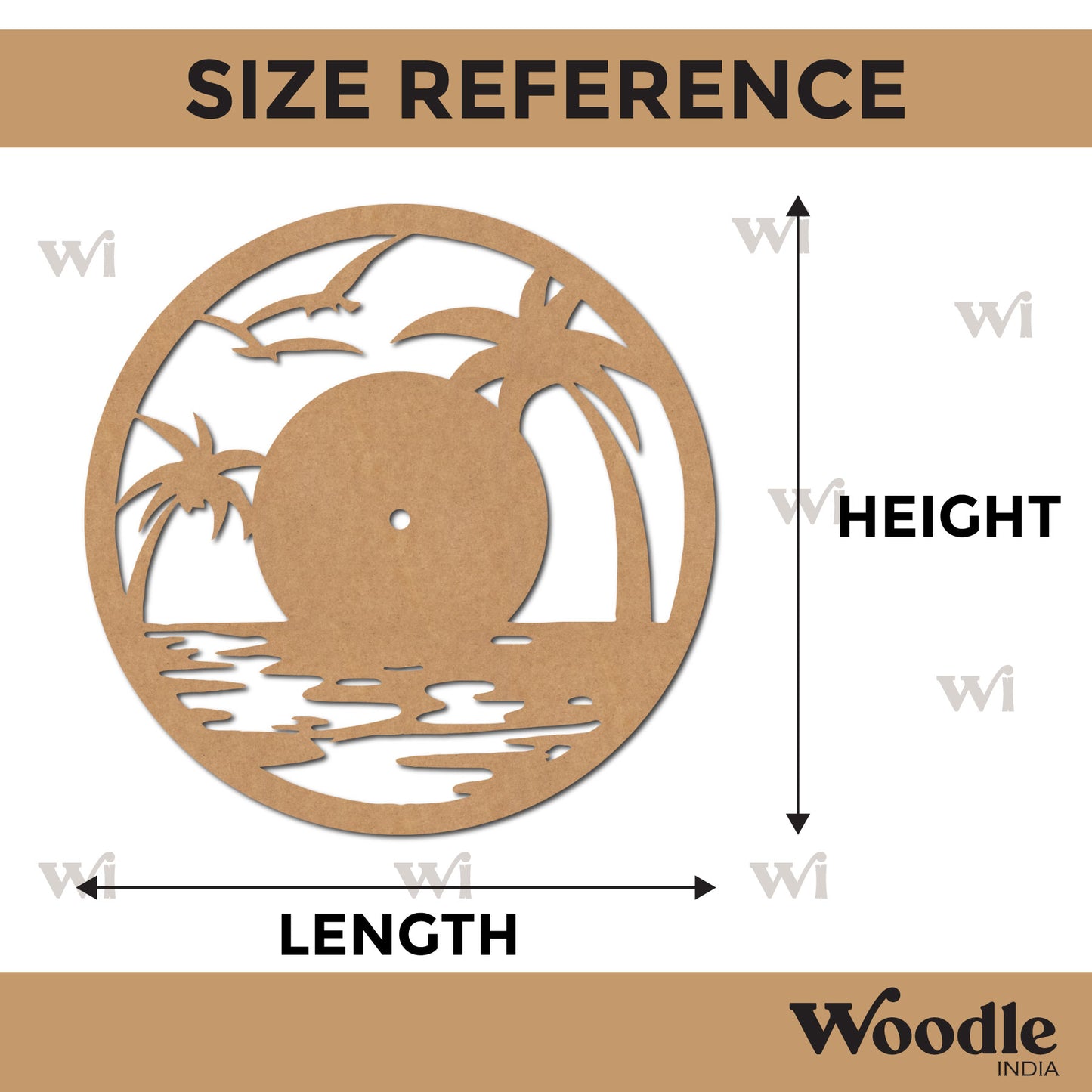 Ocean Clock Base MDF Design 1