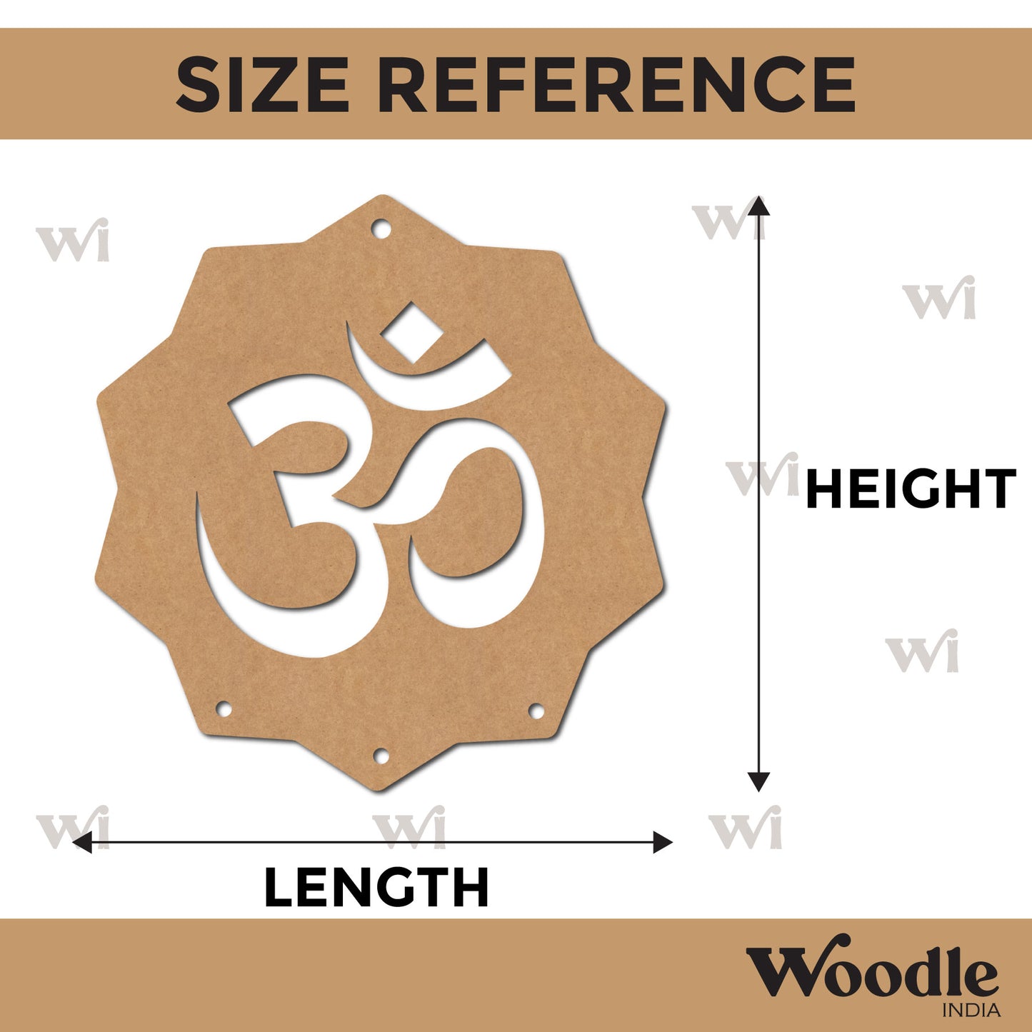 Om Hanging Cutout MDF Design 1