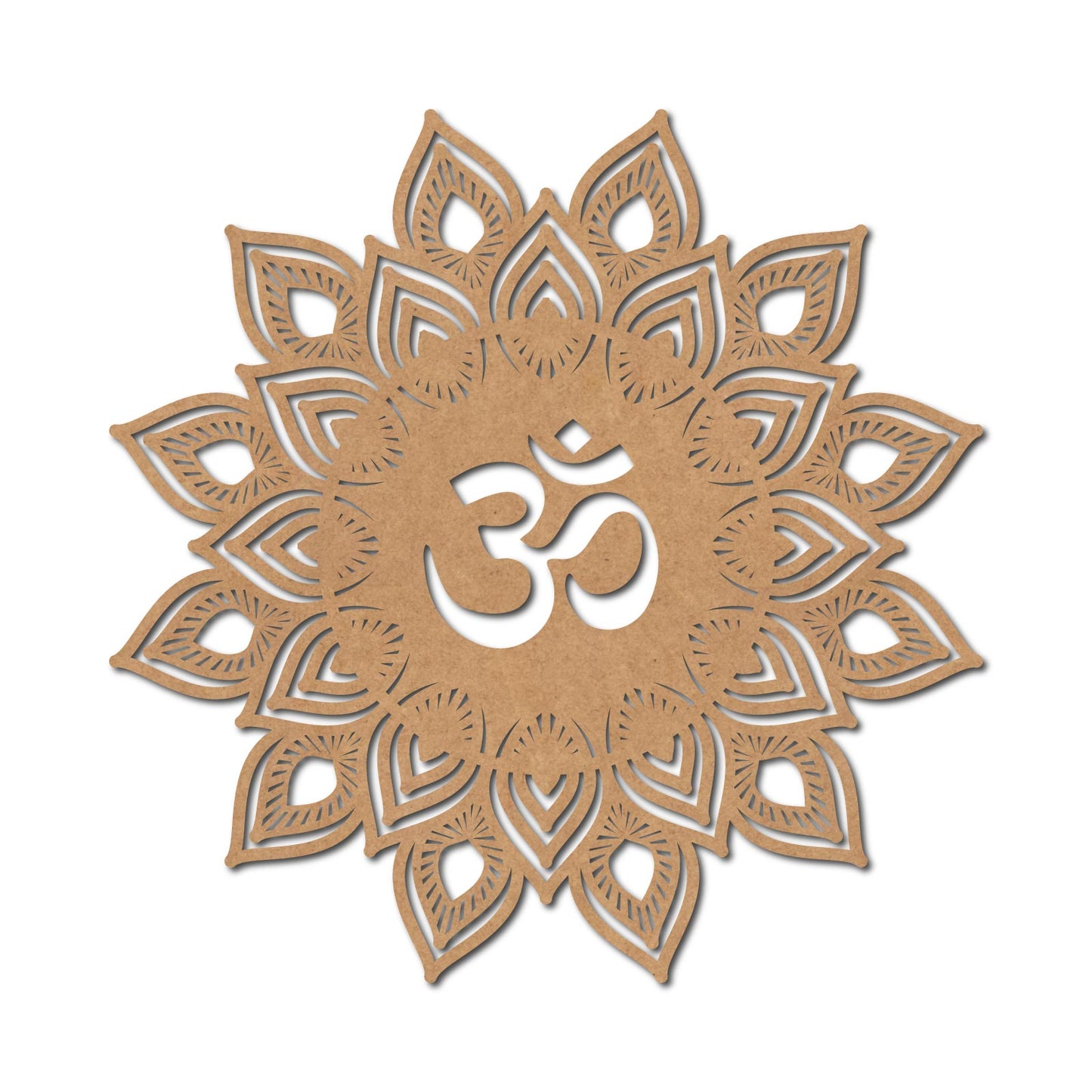 Om Mandala Base Cutout MDF Design 2