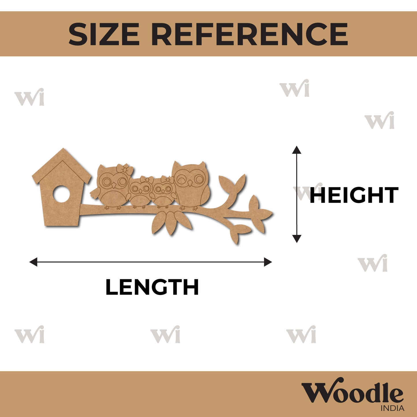 Owls Nameplate Pre Marked MDF Design 2
