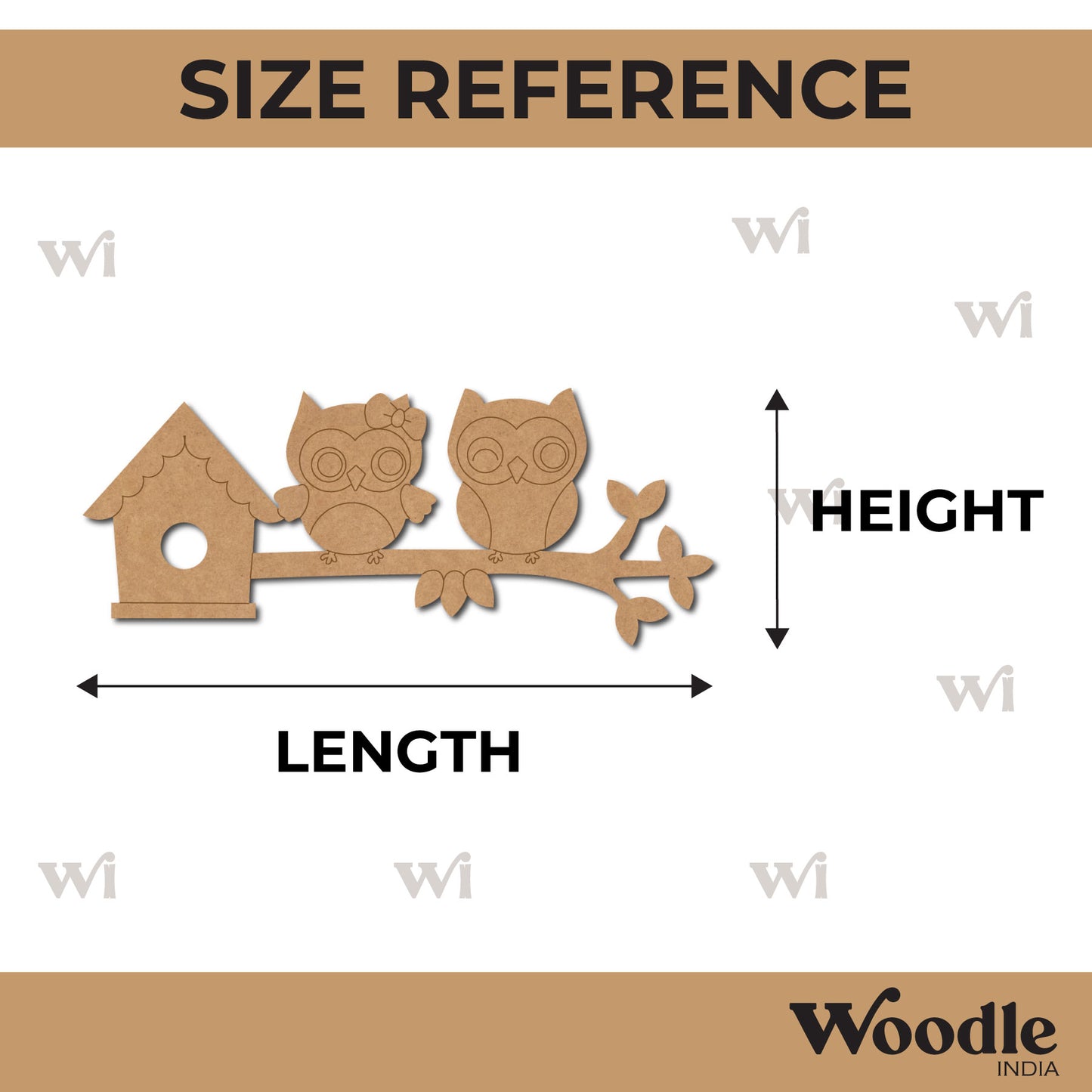 Owls Nameplate Pre Marked MDF Design 3