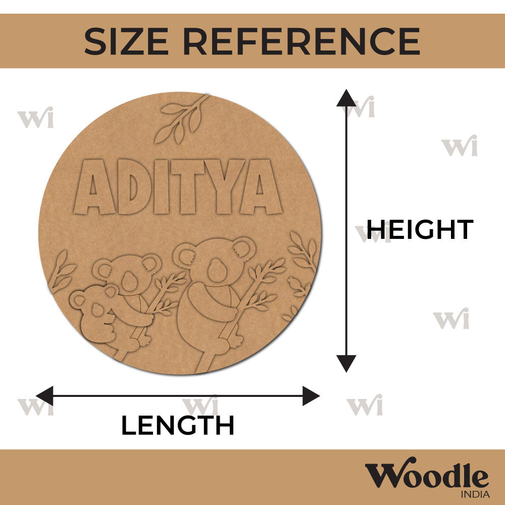 Panda Nameplate MDF Design 1