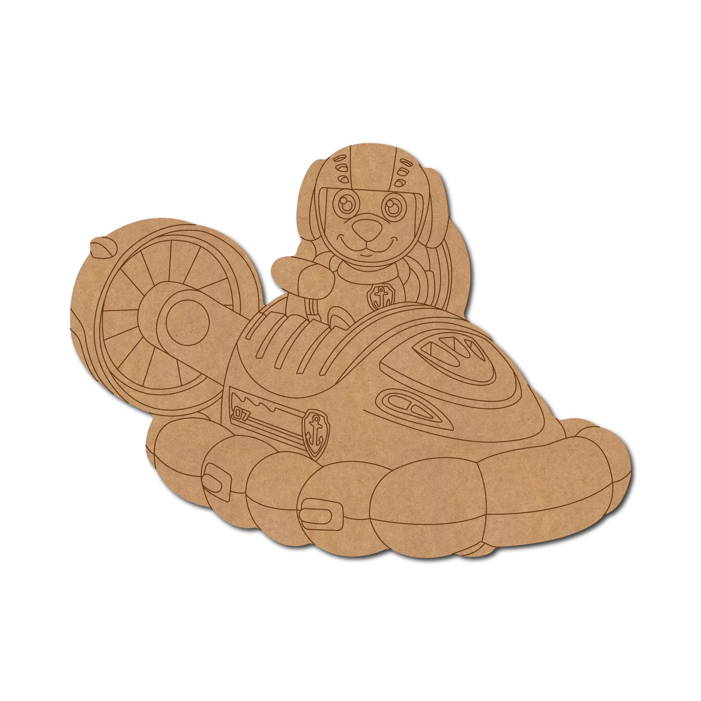 Paw Patrol Dog On Water Craft Pre Marked MDF Design 1