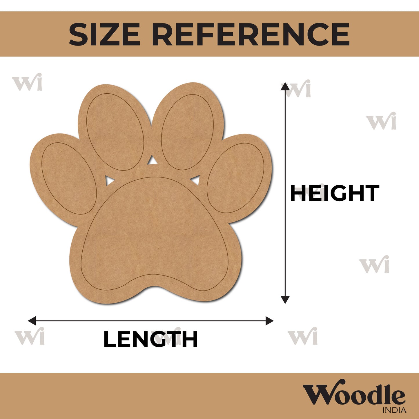 Paw Pre Marked MDF Design 1