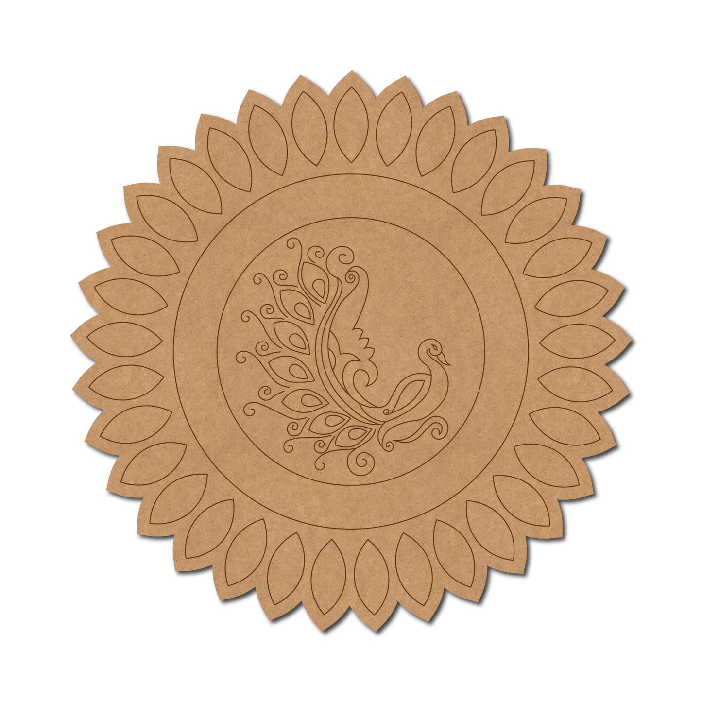Peacock Pre Marked Base MDF Design 1