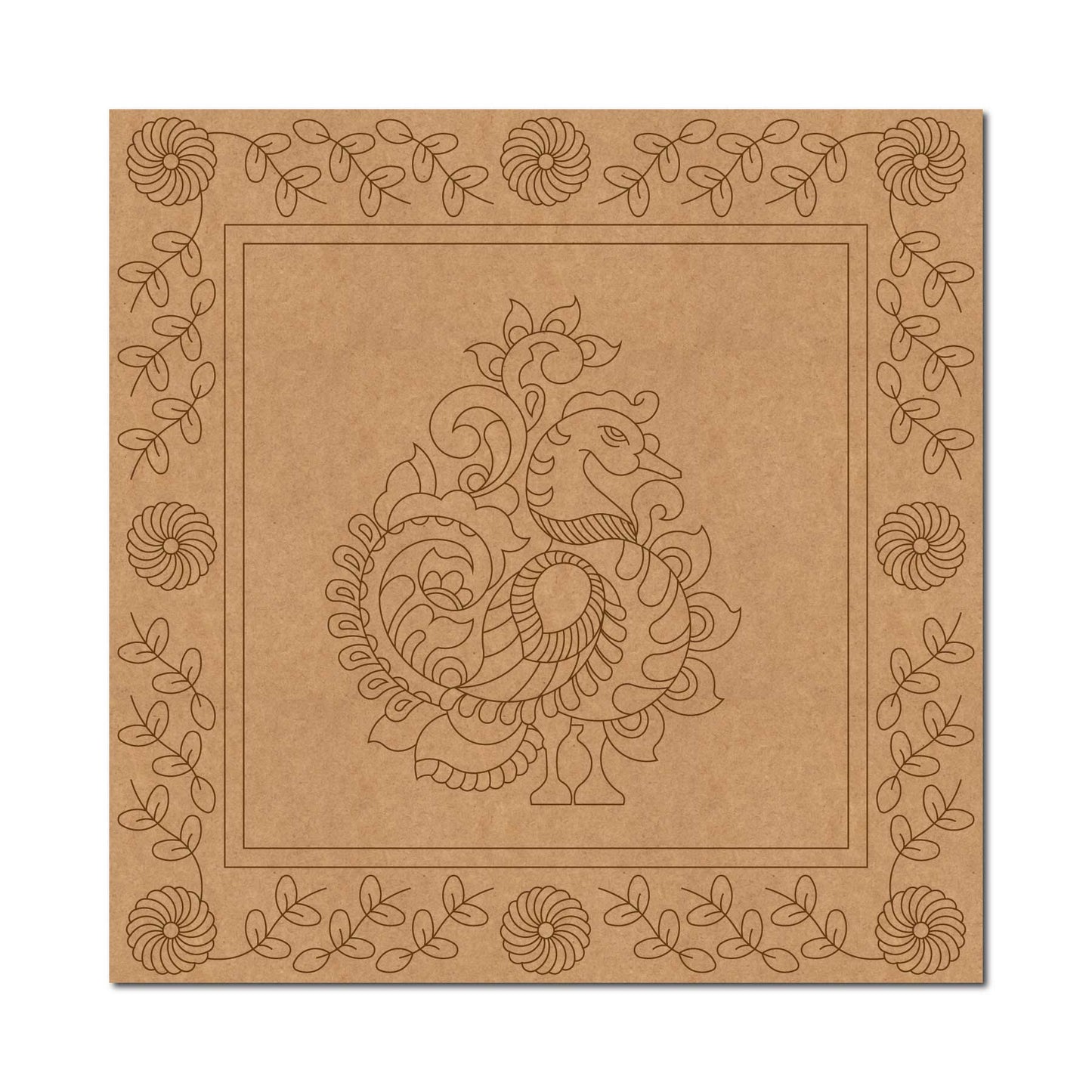 Peacock Pre Marked Base MDF Design 6