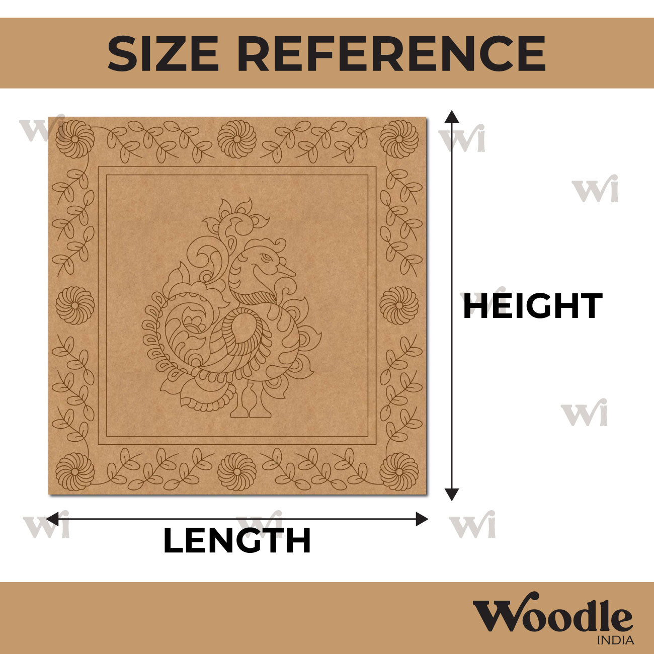 Peacock Pre Marked Base MDF Design 6