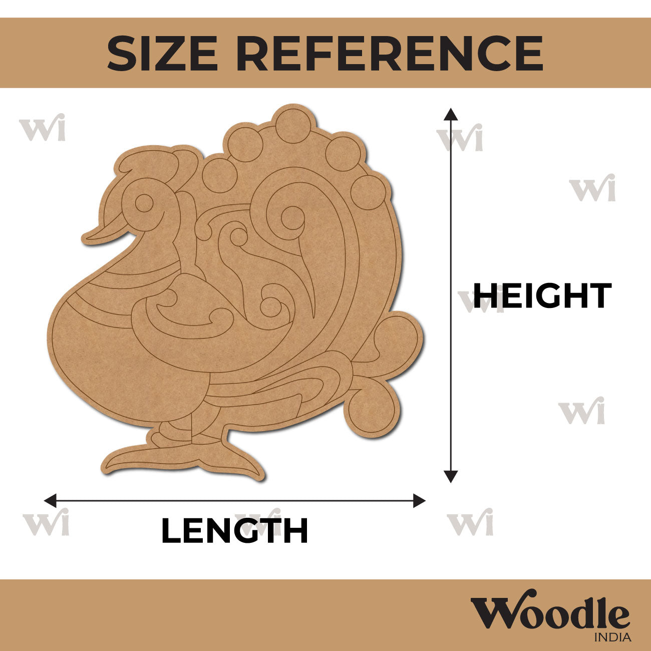 Peacock Pre Marked MDF Design 11