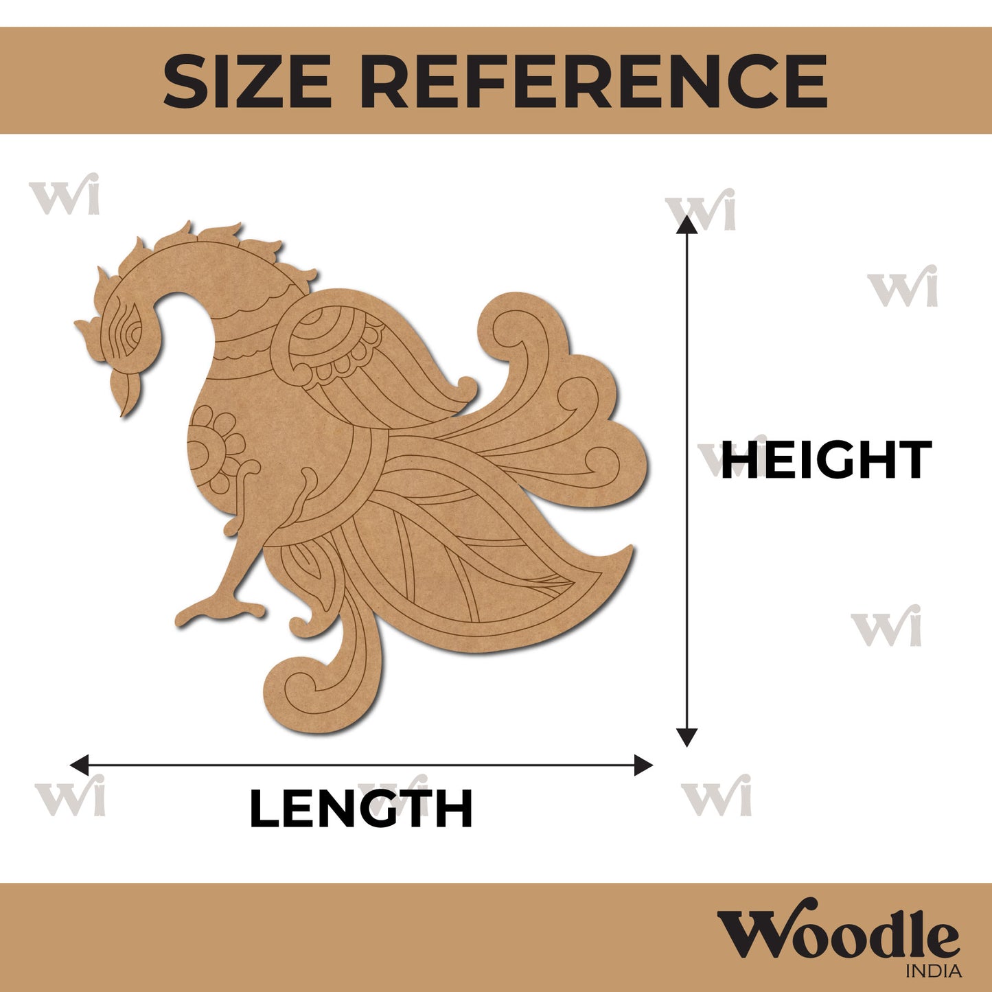 Peacock Pre Marked MDF Design 13