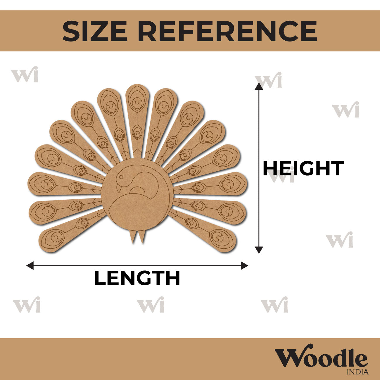 Peacock Pre Marked MDF Design 14
