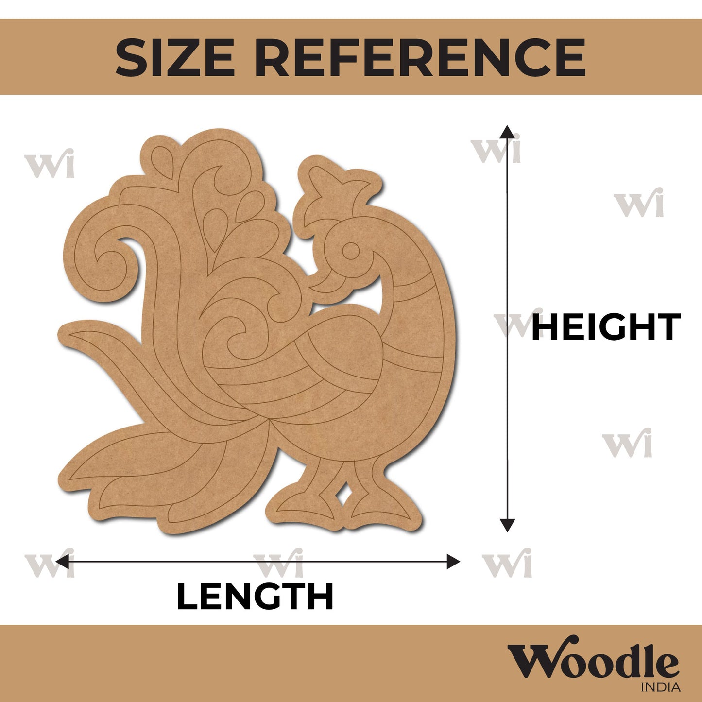 Peacock Pre Marked MDF Design 18