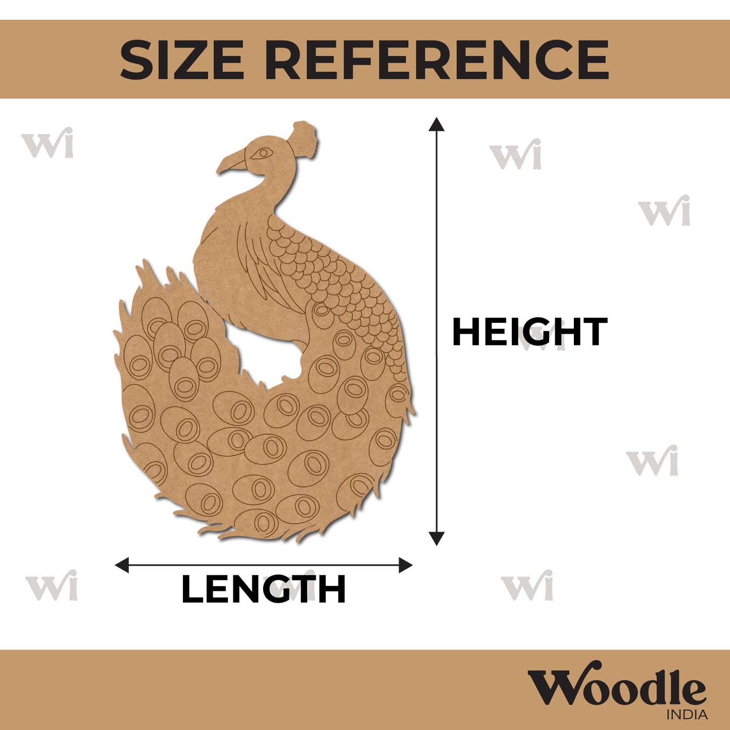 Peacock Pre Marked MDF Design 6