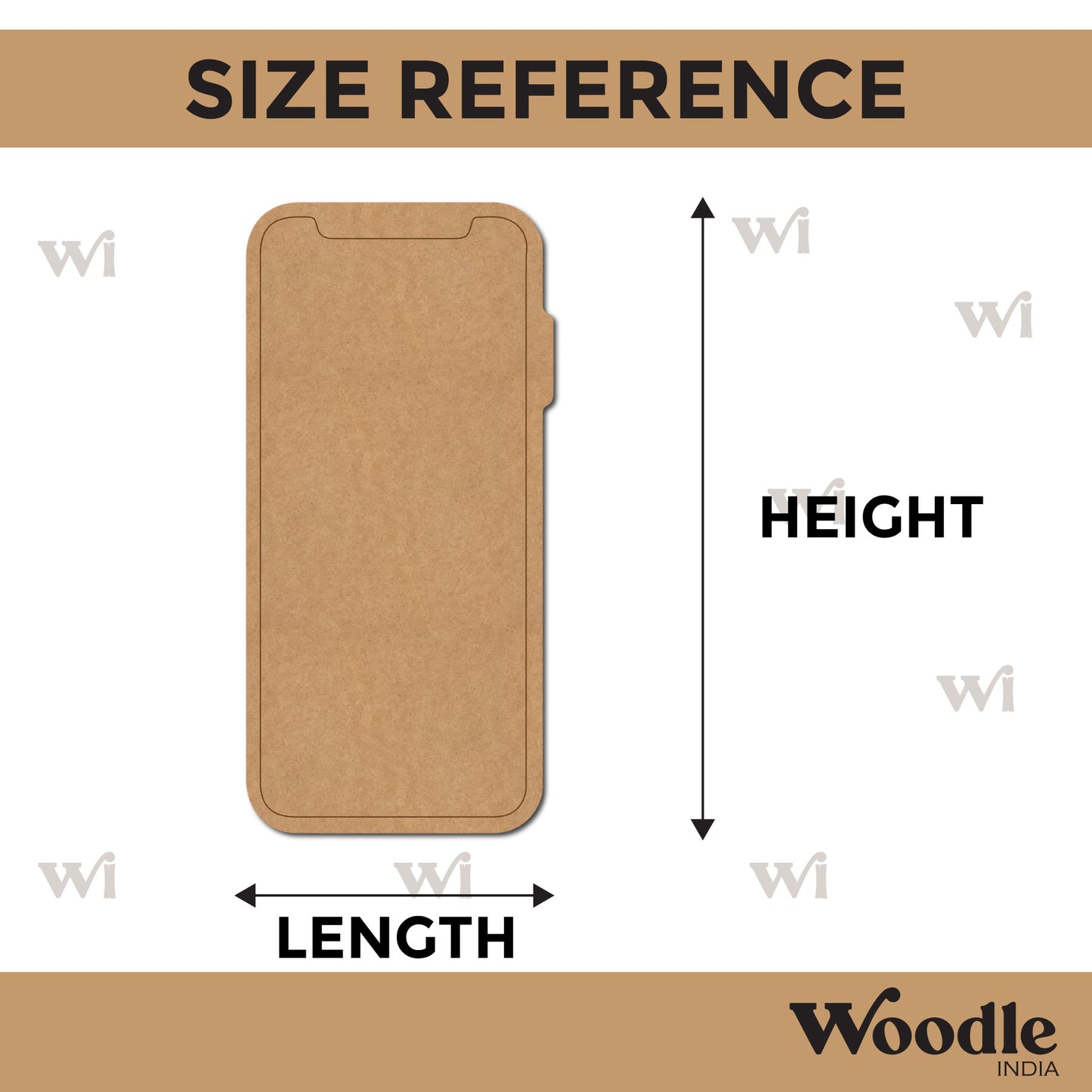 Phone Pre Marked MDF Design 1