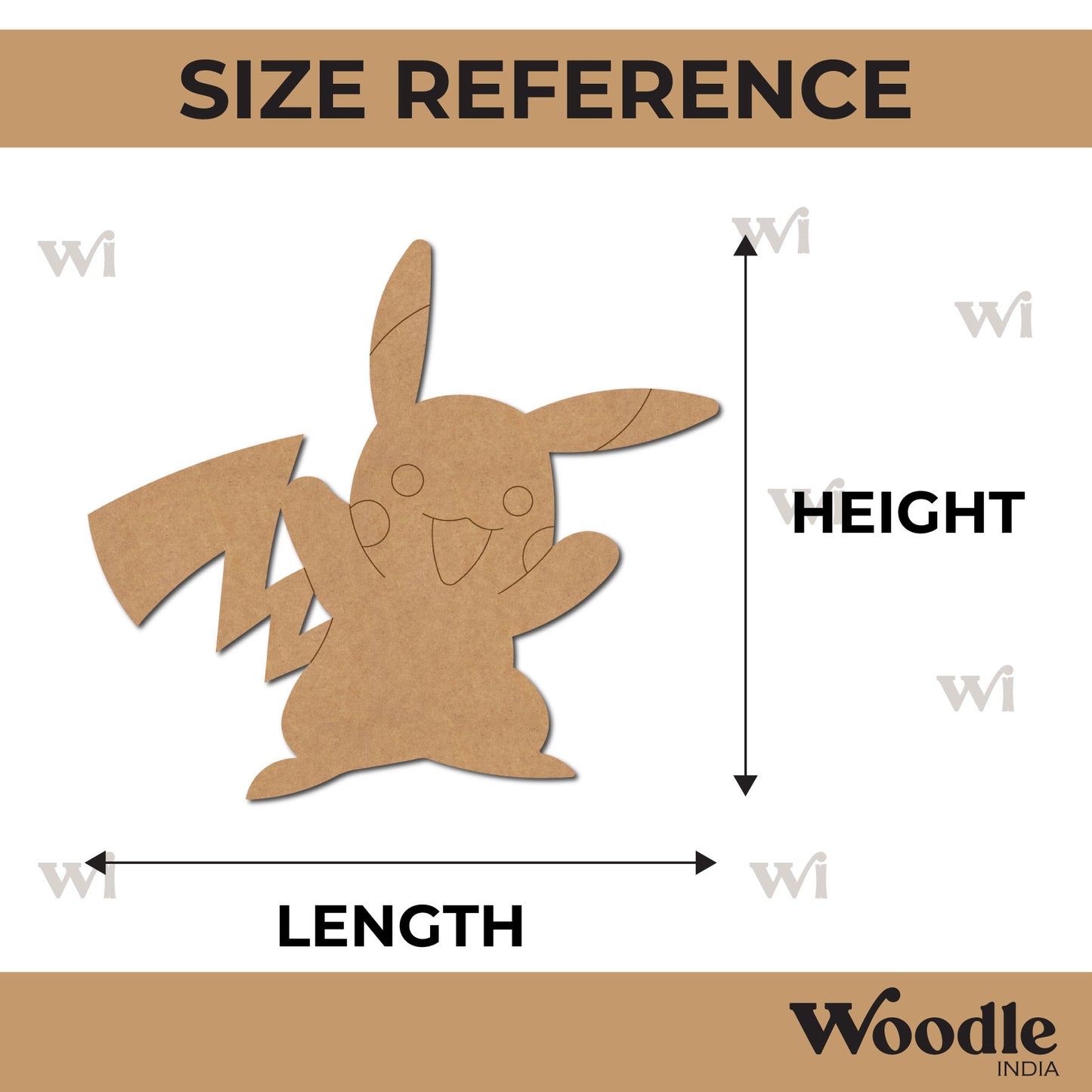 Pikachu Pokemon Pre Marked MDF Design 4