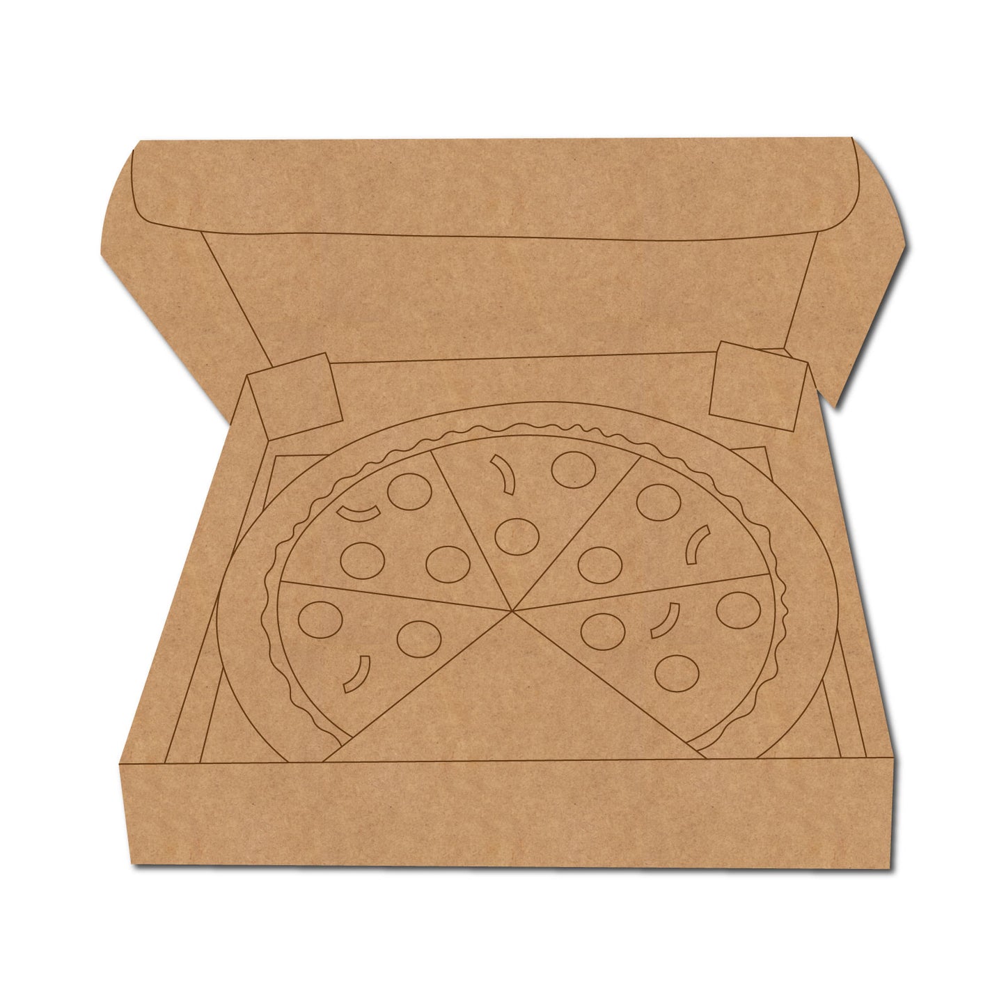 Pizza In A Box Pre Marked MDF Design 1