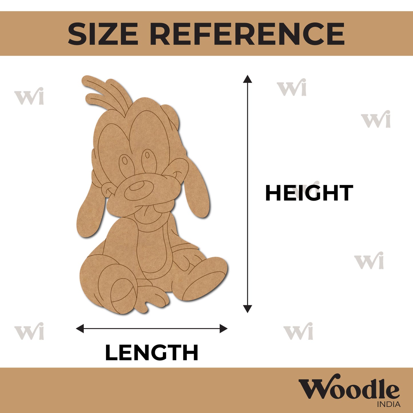 Pluto Dog Mickey Mouse Pre Marked MDF Design 1