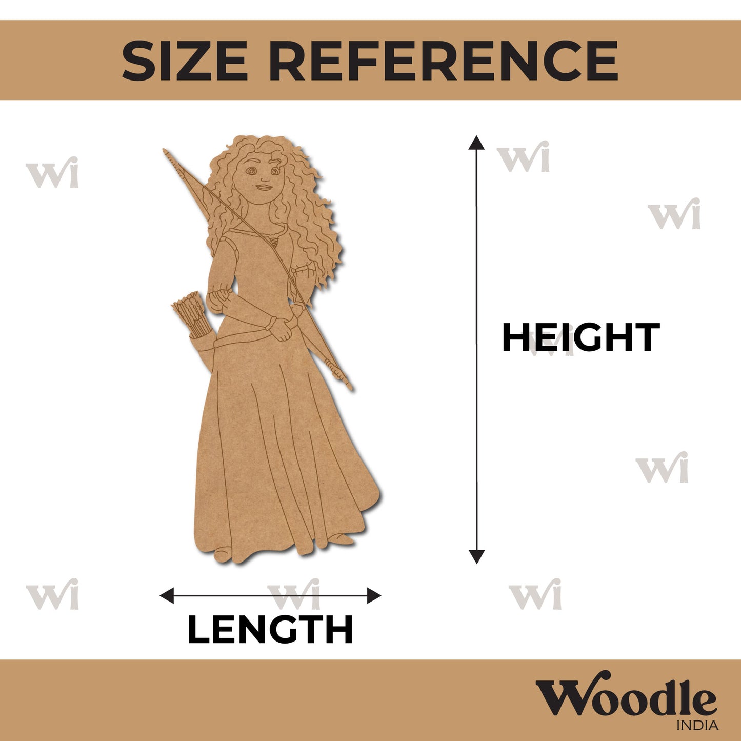 Princess Merida Brave Pre Marked MDF Design 1