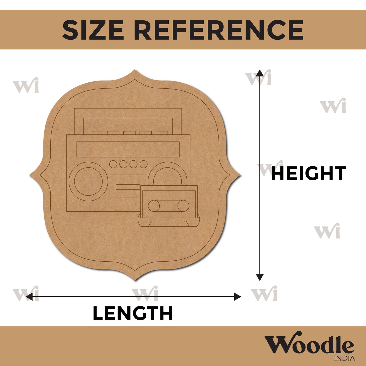 Radio Pre Marked Base MDF Design 1