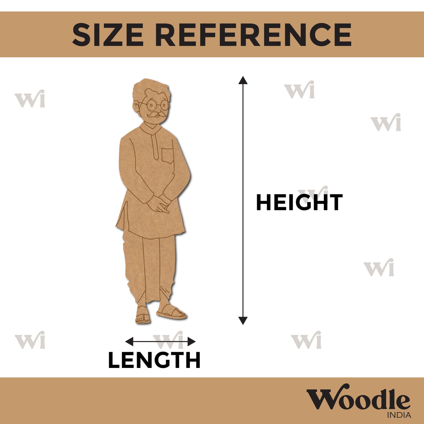 Rajasthani Man Pre Marked MDF Design 21