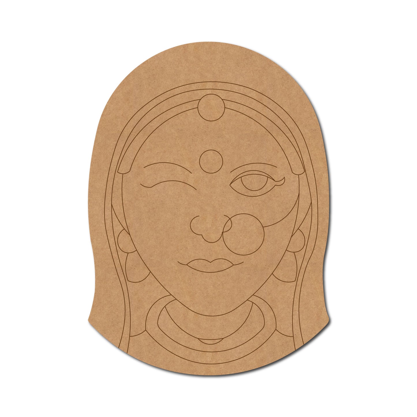 Rajasthani Woman Pre Marked MDF Design 10