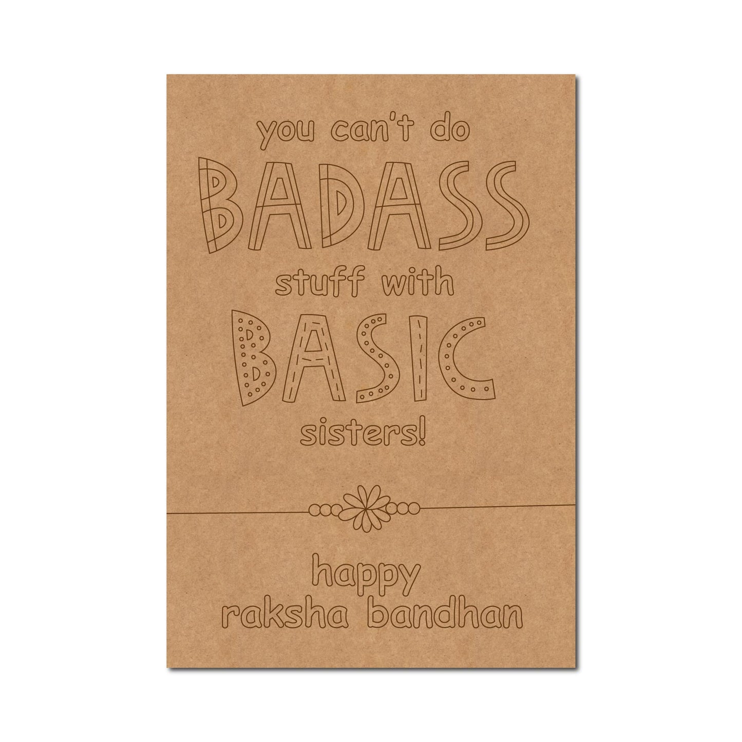Raksha Bandhan Pre Marked Base MDF Design 3