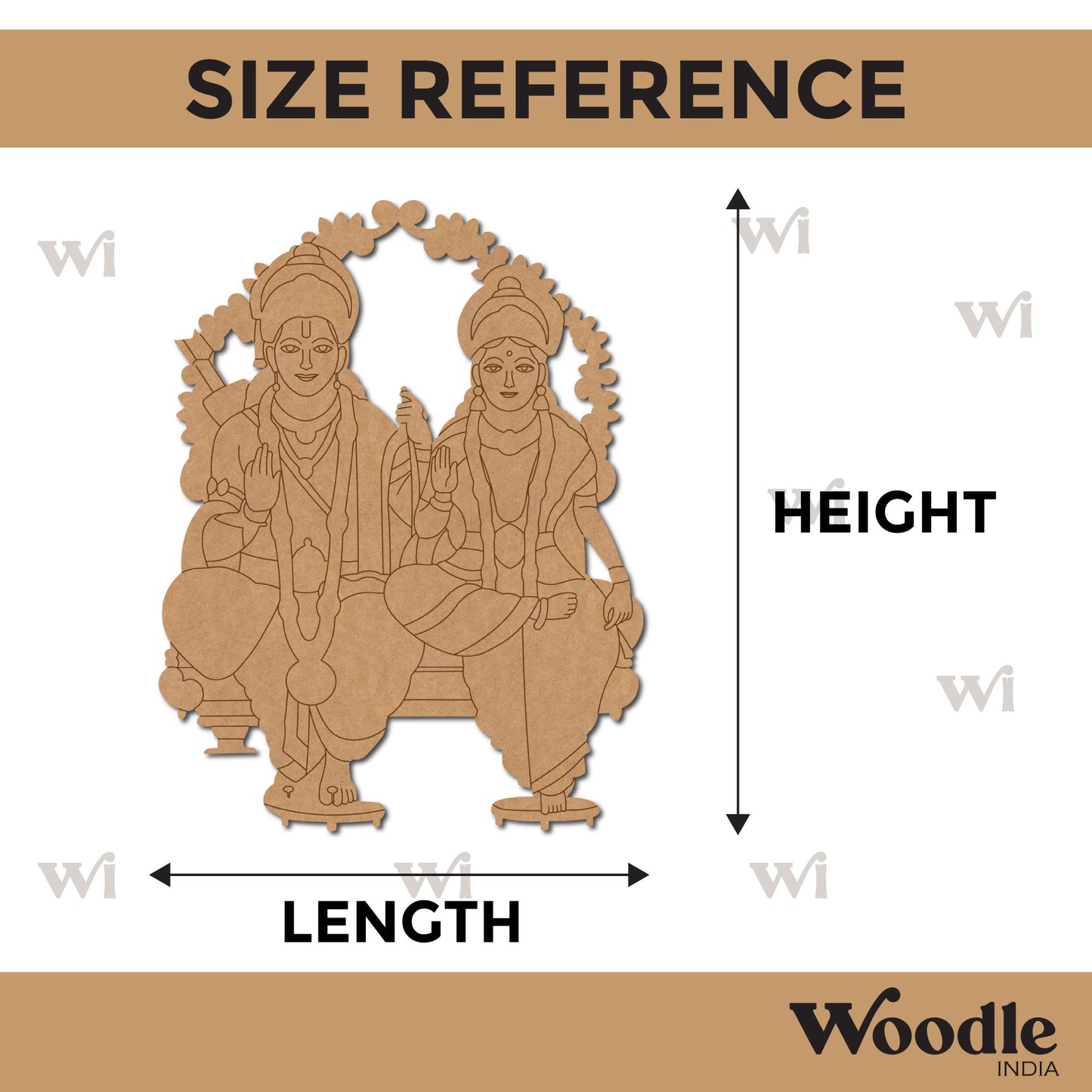 Ram Sita Pre Marked MDF Design 1