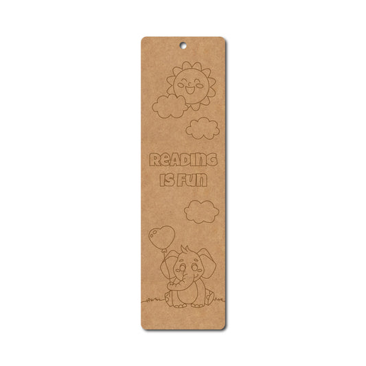 Reading Is Fun Bookmark Pre Marked MDF Design 1