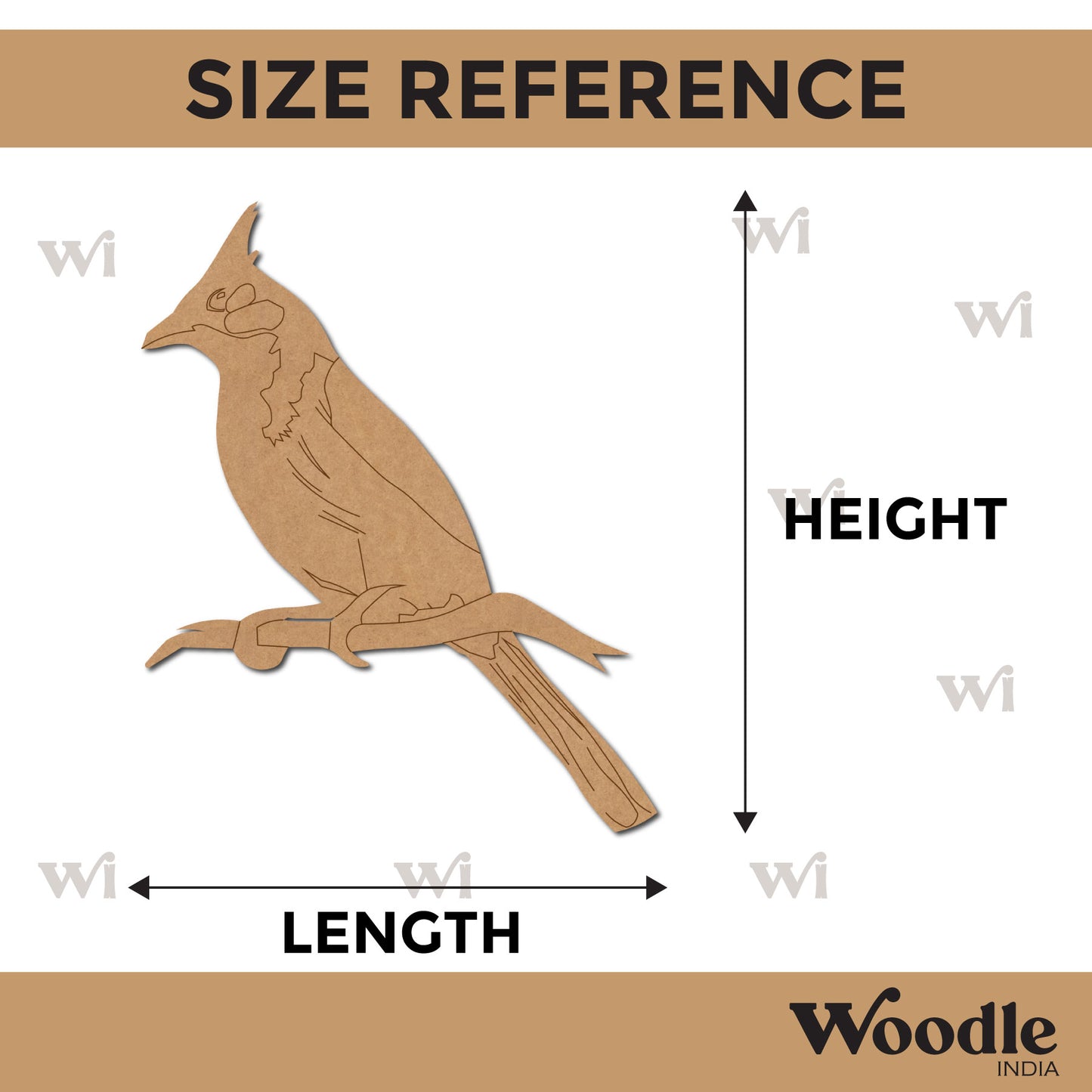 Red-whiskered Bulbul Pre Marked MDF Design 1