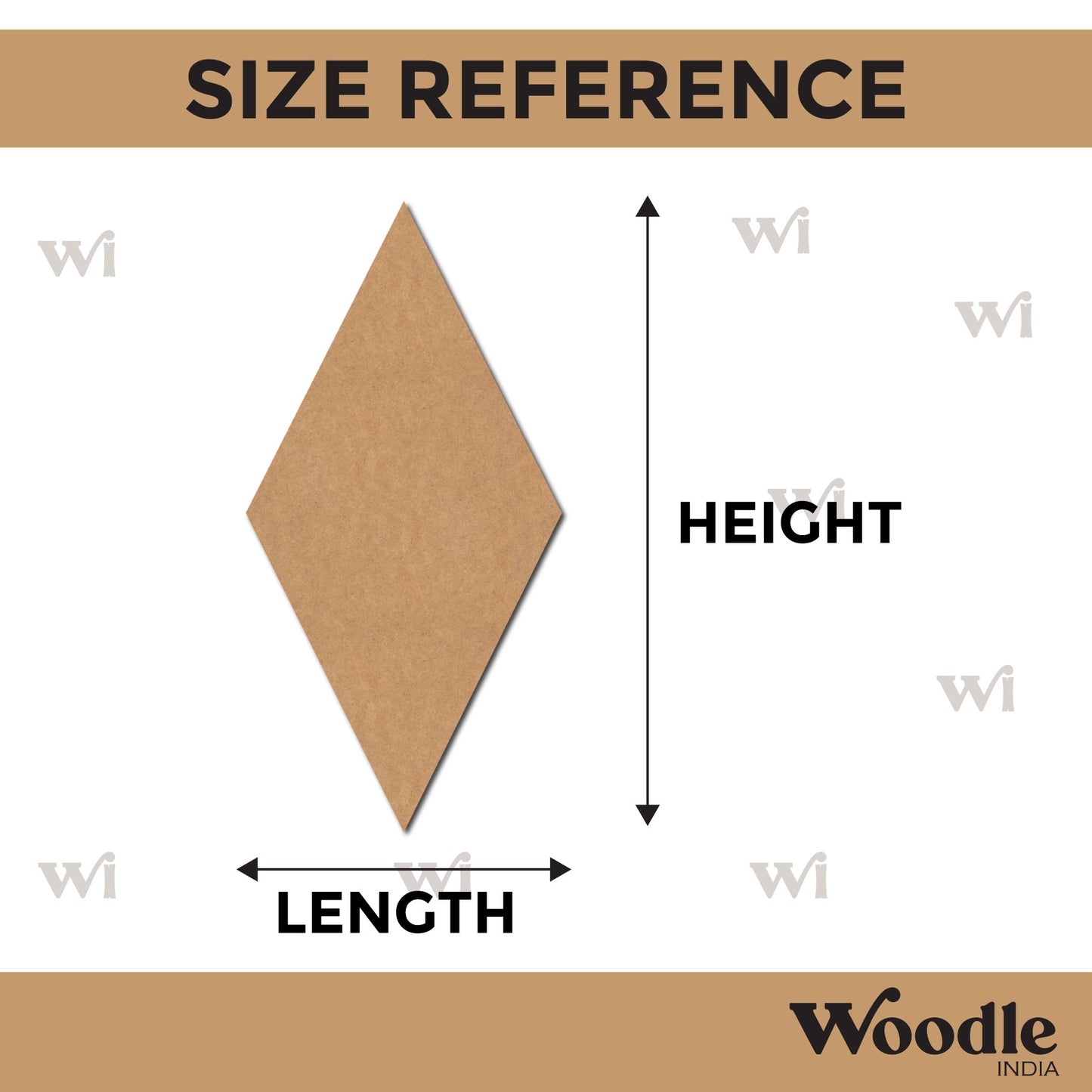Rhombus Base Cutout MDF Design