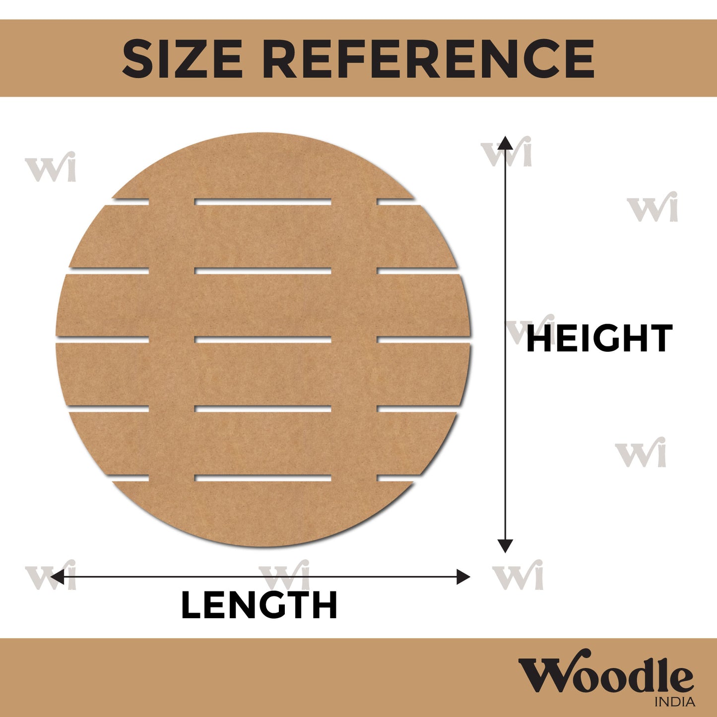 Round Cut Wall Nameplate MDF Design
